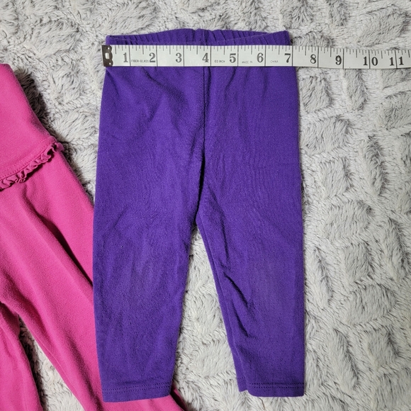 Two Pairs of Girls Garanimals Bottoms,  Size 12 Months, One Pink, One Purple - Picture 6 of 7